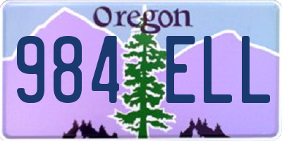 OR license plate 984ELL