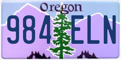 OR license plate 984ELN