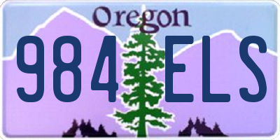 OR license plate 984ELS