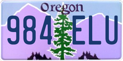OR license plate 984ELU