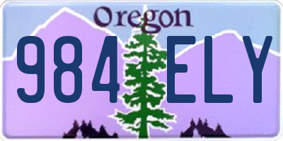 OR license plate 984ELY