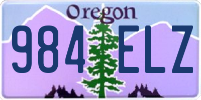 OR license plate 984ELZ