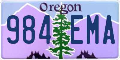 OR license plate 984EMA
