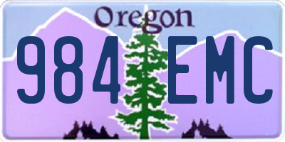 OR license plate 984EMC