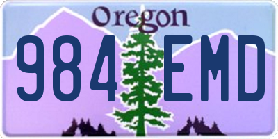 OR license plate 984EMD