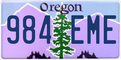 OR license plate 984EME