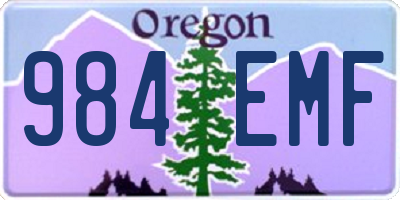 OR license plate 984EMF