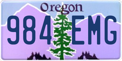 OR license plate 984EMG