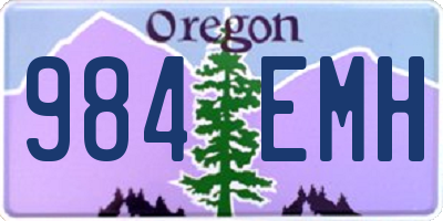 OR license plate 984EMH