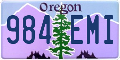 OR license plate 984EMI