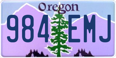 OR license plate 984EMJ