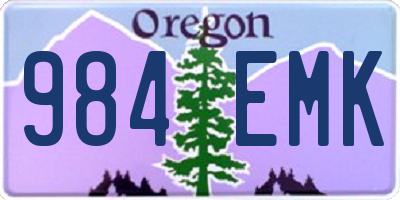 OR license plate 984EMK