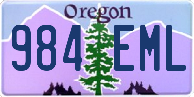 OR license plate 984EML