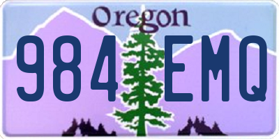 OR license plate 984EMQ