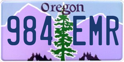 OR license plate 984EMR