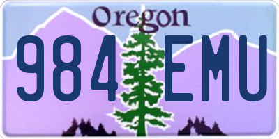 OR license plate 984EMU