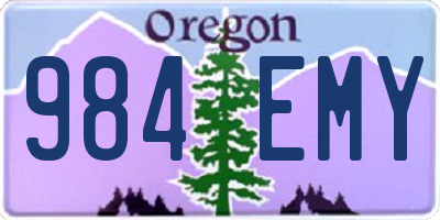 OR license plate 984EMY