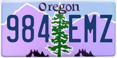 OR license plate 984EMZ