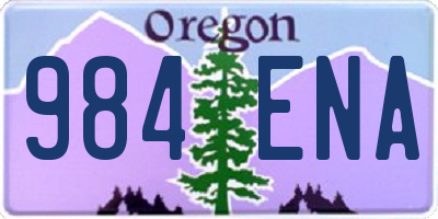 OR license plate 984ENA