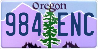 OR license plate 984ENC