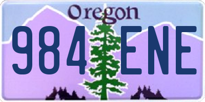 OR license plate 984ENE