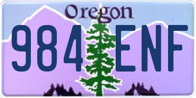 OR license plate 984ENF