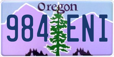 OR license plate 984ENI