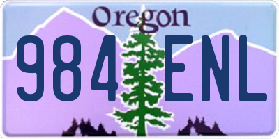 OR license plate 984ENL