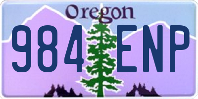 OR license plate 984ENP
