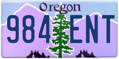 OR license plate 984ENT