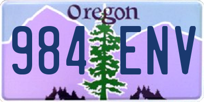 OR license plate 984ENV
