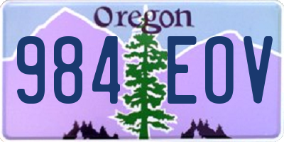 OR license plate 984EOV