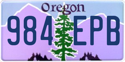 OR license plate 984EPB