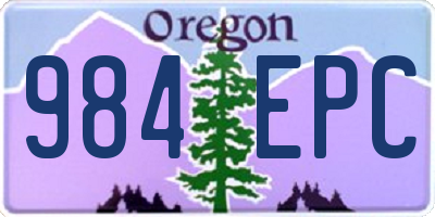 OR license plate 984EPC