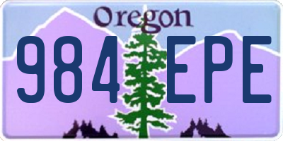 OR license plate 984EPE