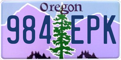 OR license plate 984EPK