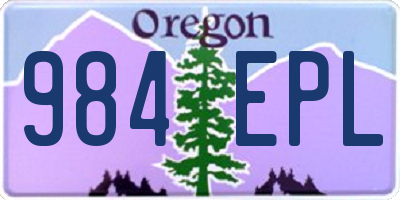 OR license plate 984EPL
