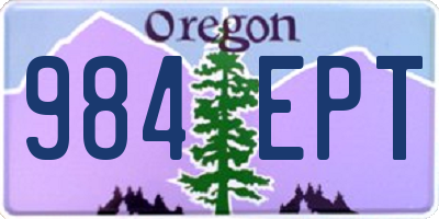 OR license plate 984EPT