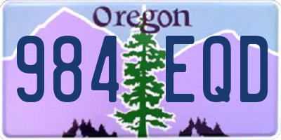 OR license plate 984EQD