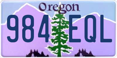 OR license plate 984EQL