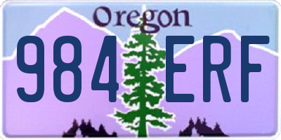 OR license plate 984ERF
