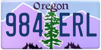 OR license plate 984ERL