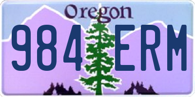 OR license plate 984ERM