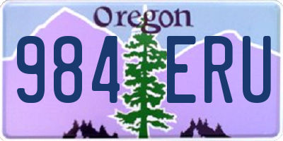 OR license plate 984ERU