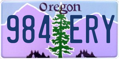 OR license plate 984ERY