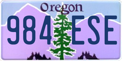 OR license plate 984ESE