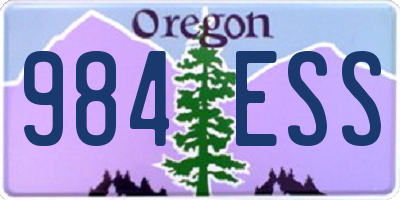 OR license plate 984ESS