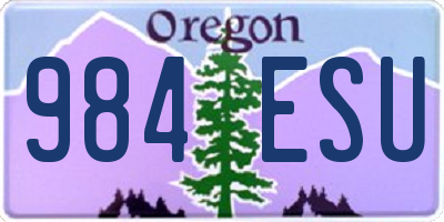 OR license plate 984ESU