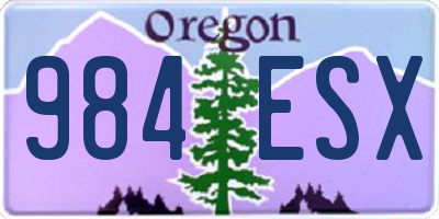 OR license plate 984ESX