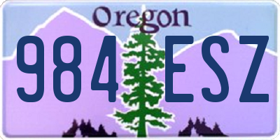 OR license plate 984ESZ